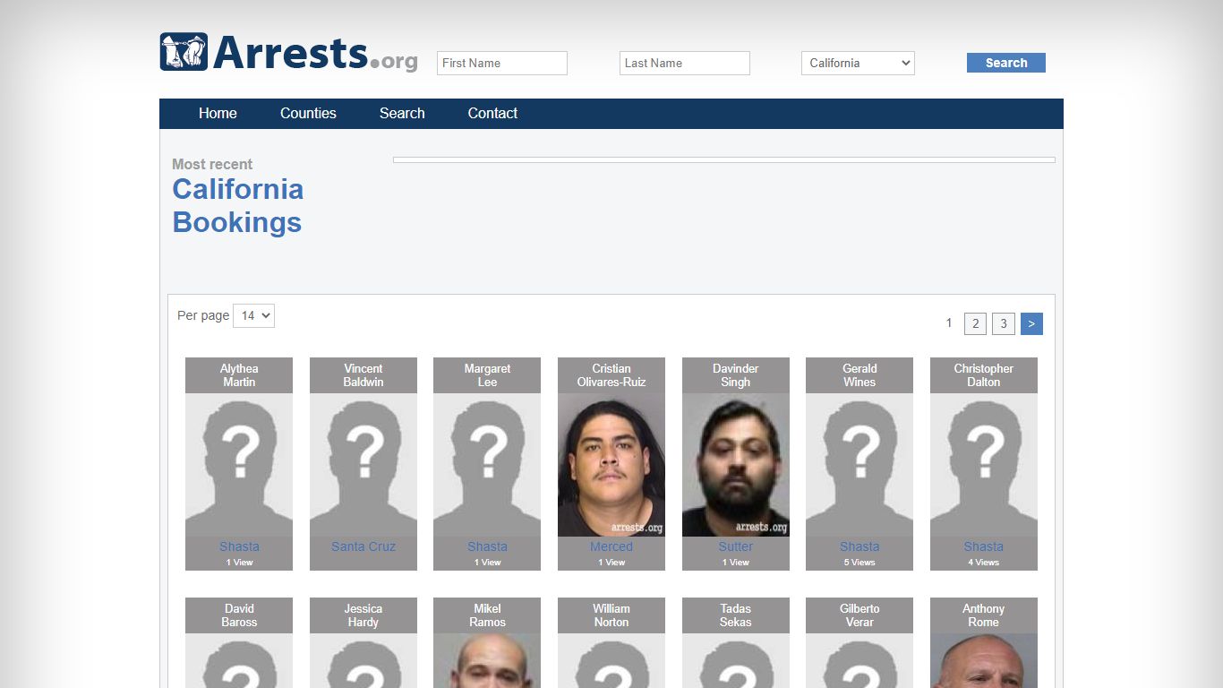 California Arrests and Inmate Search